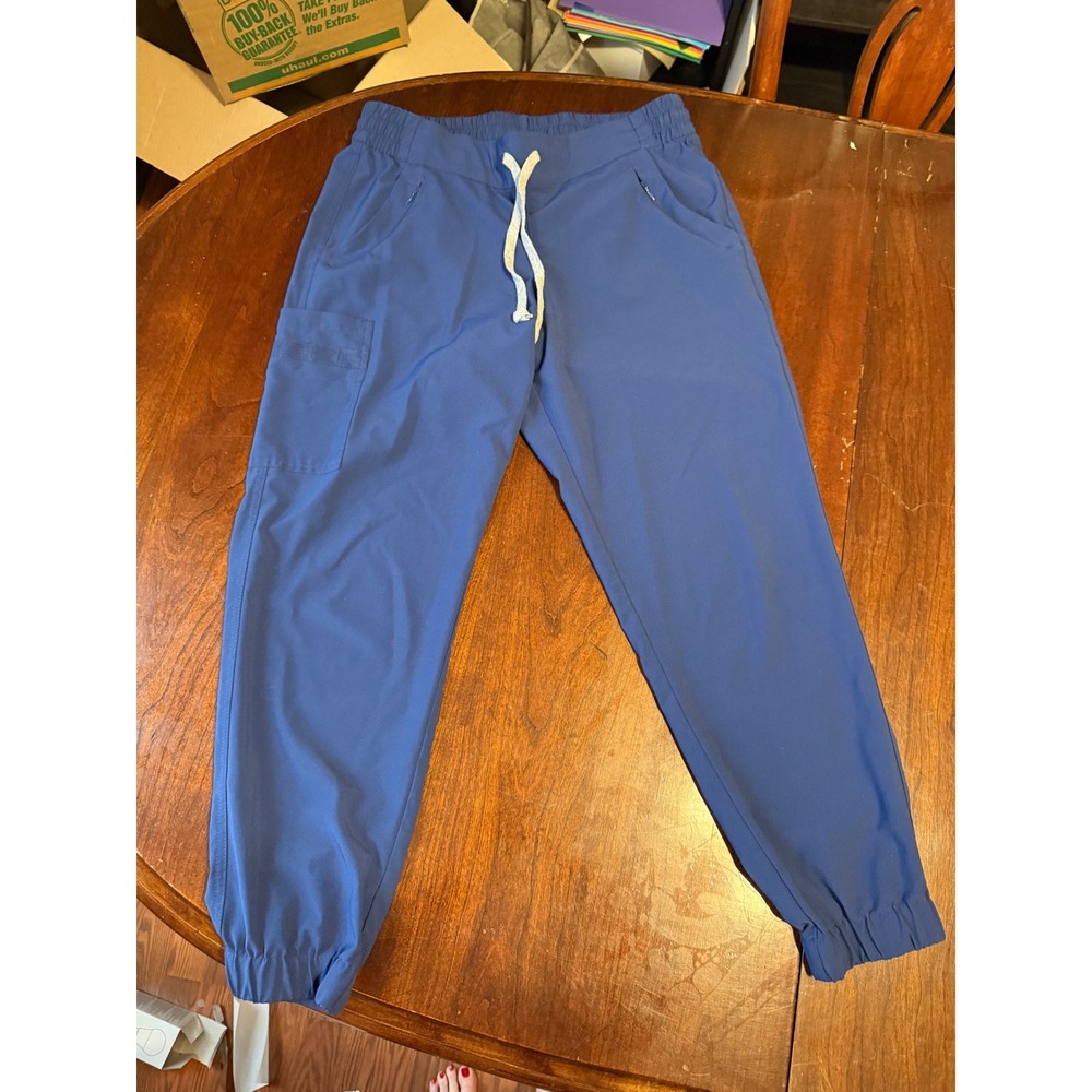 WonderWink RENEW Womens Scrub Joggers Blue Modern Fit Petite Medium 5434